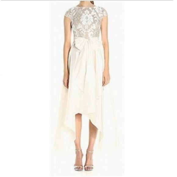 Adrianna Papell Dresses & Skirts - NWT Adrianna Papell  Sz 10 Gown White Ivory High Low Dress